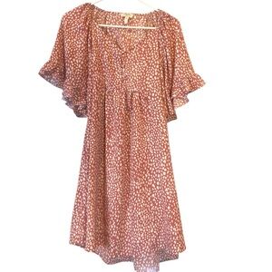 Elegant Pink Polka Dot Dress